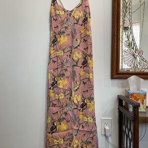Reformation Jade Pink Tropical Conga Midi Dress